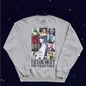 Taylor Swift The Eras Tour Heather Gray Crewneck. Negotiable submit your offers